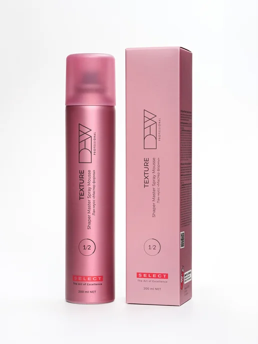 Dew Professional Лак мусс для волос Select Texture Мастер формы 200 мл, розовый, фото 4