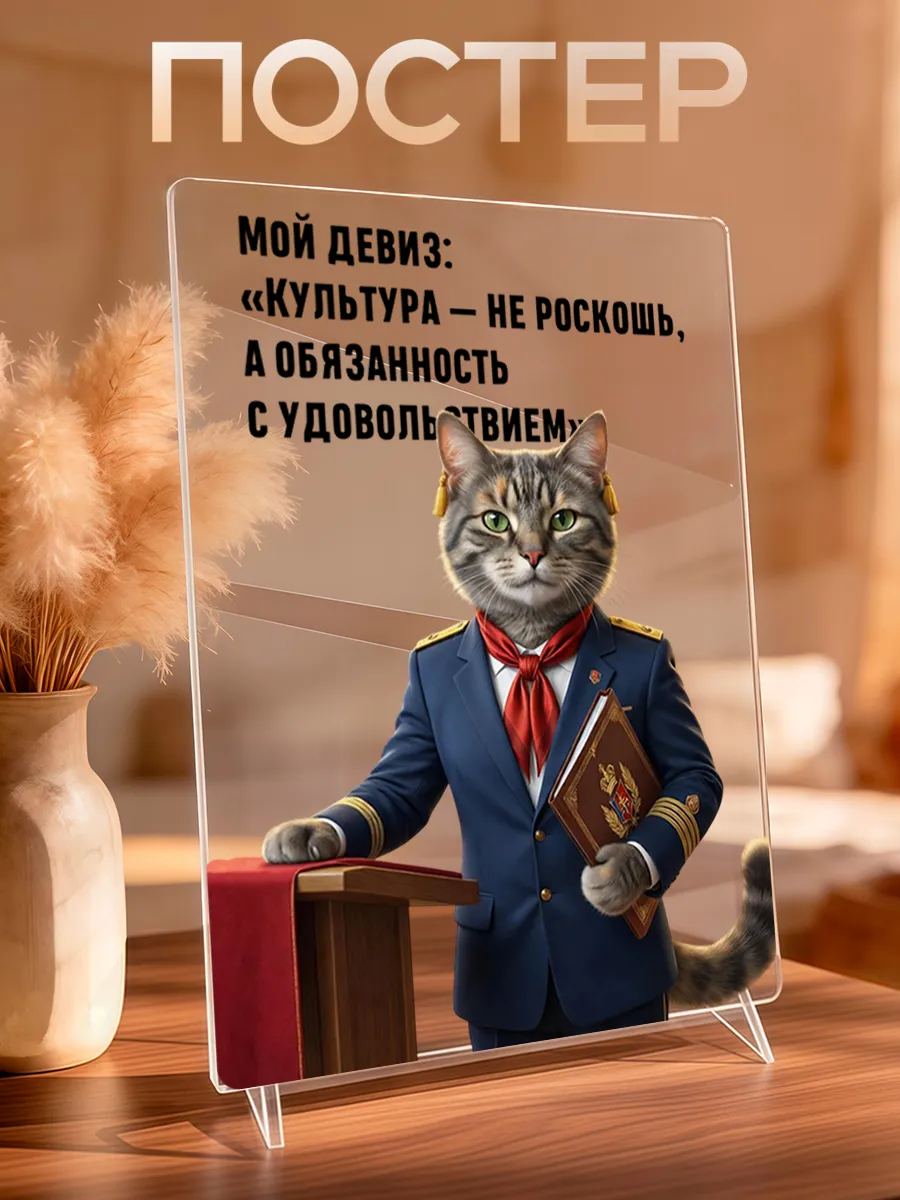 Акриловый постер для работника культуры