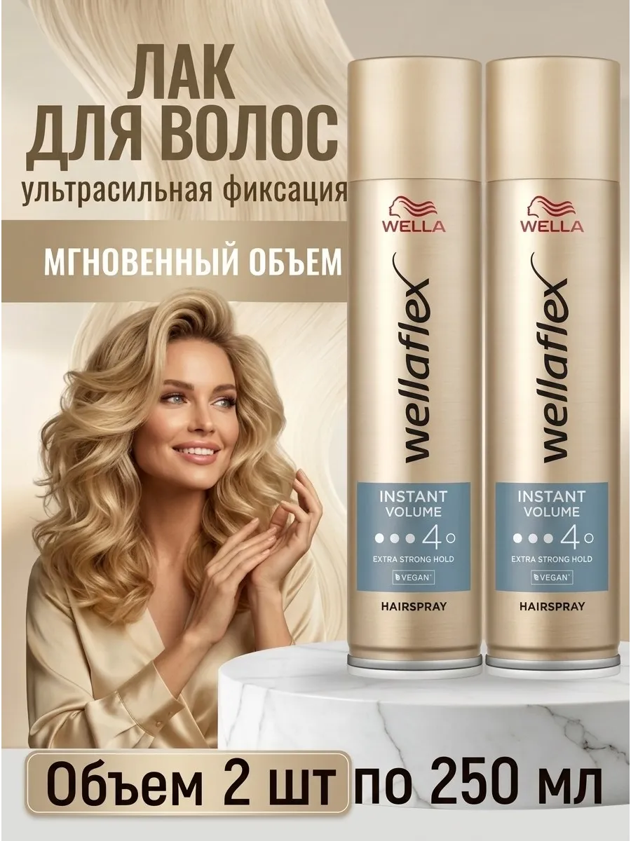 Лак для волос Wella Instant Volume 500 мл - 2x
