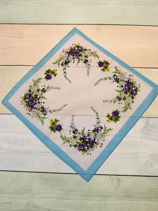 Pastel_lux Набор 5 платков 28х28 см цветочки, 28x28 см, фото 8