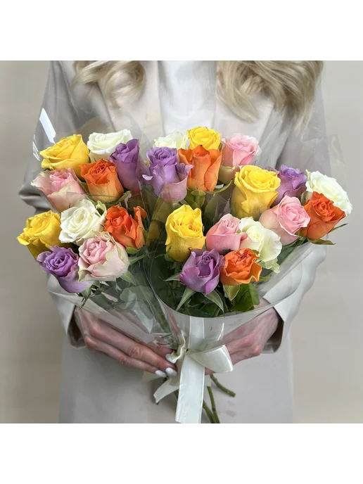 ROZA4U Букеты живых цветов из 5 роз 5 шт, 5 шт, фото 3