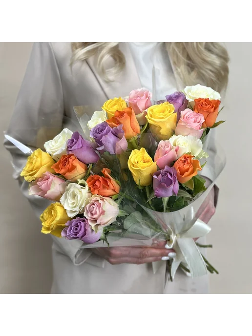 ROZA4U Букеты живых цветов из 5 роз 5 шт, 5 шт, фото 4