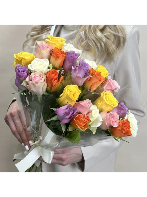 ROZA4U Букеты живых цветов из 5 роз 5 шт, 5 шт, фото 6