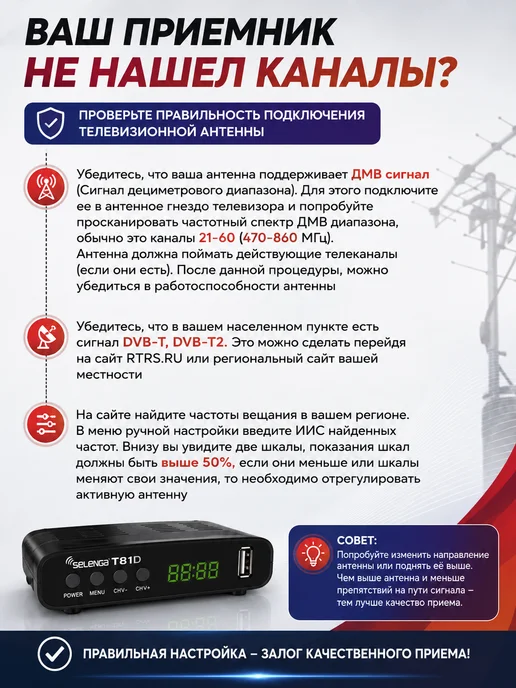 Приставка для телевизора на 20 каналов цифровая, черный, фото 8