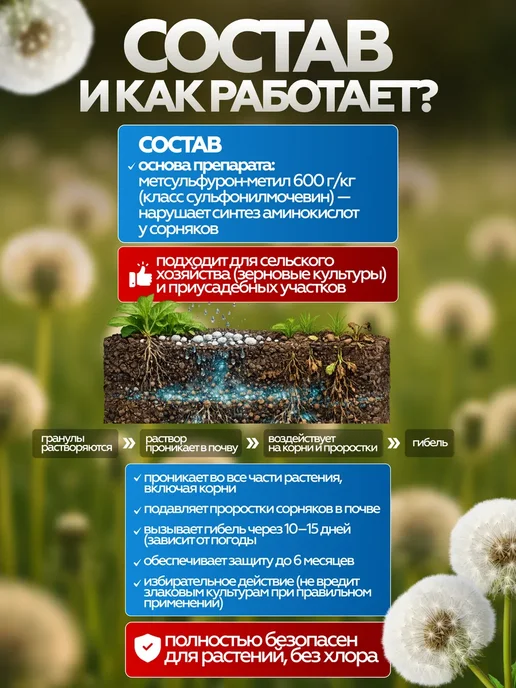 Avgust Магнум от сорняков вне посадок, 10 шт × 2 г, 10 шт, 2 г, фото 3