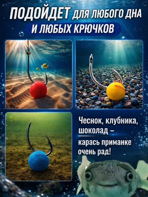 Бойлы оснащенные тонущие Набор 11+1 вкусов 8мм, вариант, фото 2