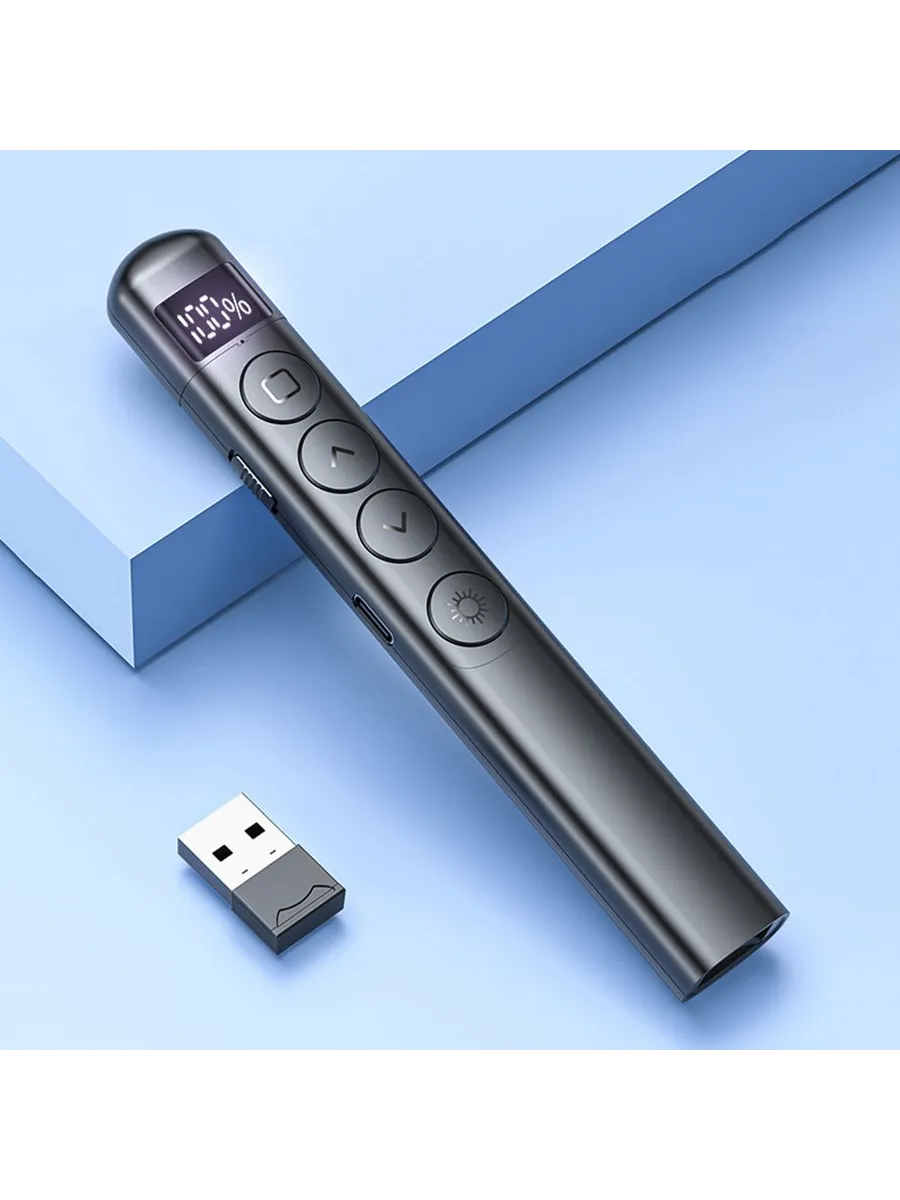 Презентер цифровой с лазером, до 100 м, Type-C