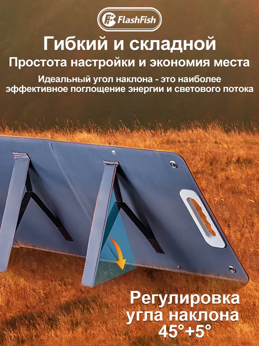 Портативная солнечная панель 100 Вт, 100 Вт, фото 3
