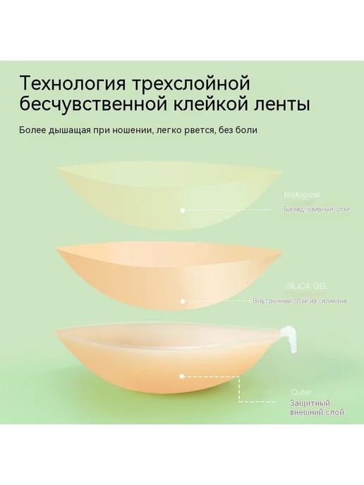 Наклейка на грудь Толстая модель B чашка, вариант, фото 3