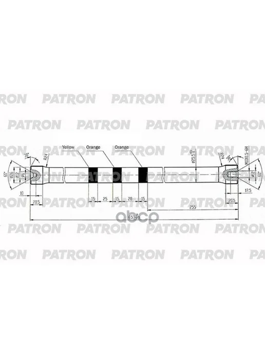 PATRON Торсион Правый Renault 19, Megane, Kangoo (Kc0) (Fc0) L653мм, 0 л