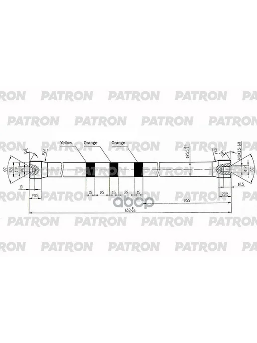 PATRON Торсион Правый Renault 19, Megane, Kangoo (Kc0) (Fc0) L653мм, 0 л, фото 2