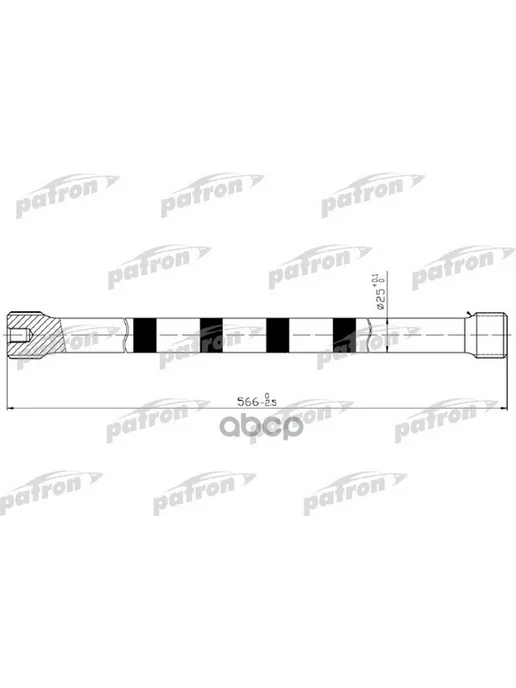 PATRON Торсион прав RENAULT KANGOO L565мм, 30-31 зуб. PTB1002, прав арт. P