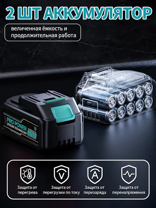 Waytoolgo Фен строительный аккумуляторный, голубой, фото 5