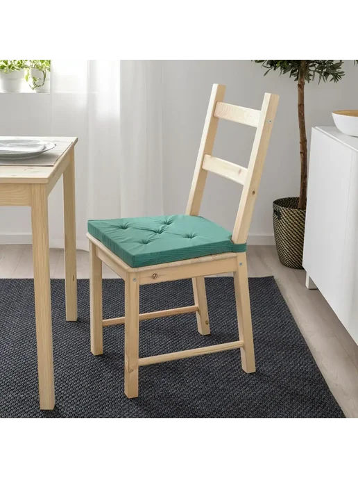 IKEA Подушка на стул икеа ЮСТИНА, зеленый, фото 5