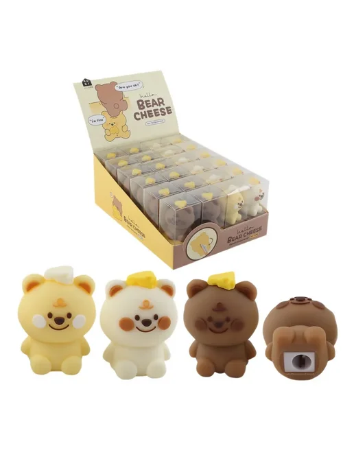 КОКОС Точилка фигурная сырный мишка, 3*4 см, 3x4 см