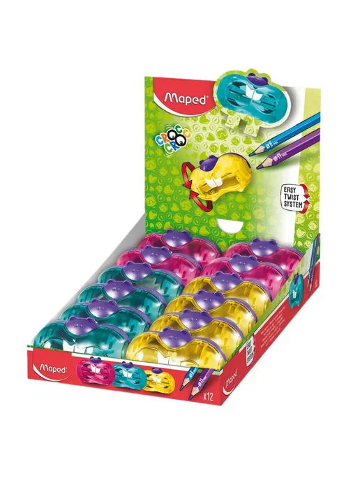 MAPED Точилка с контейнером Croc Croc Twist, 2 отверстия, вариант, фото 3