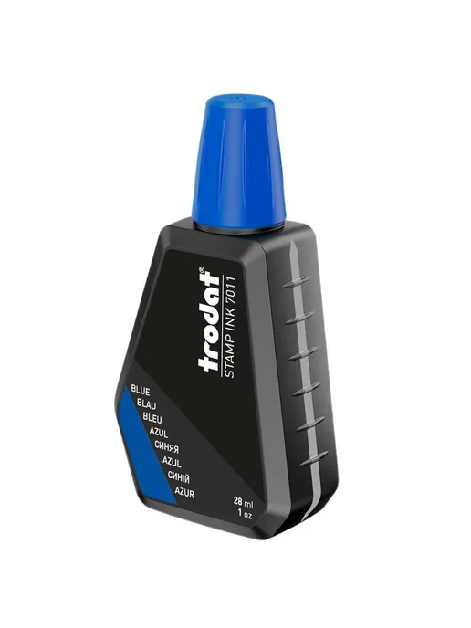 Штемпельная краска Trodat Multi Color, 25 мл, КОРИЧНЕВЫЙ цвет, 28 мл, 2 шт, синий, фото 2