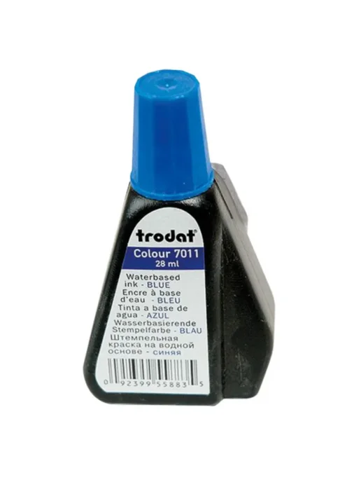 Штемпельная краска Trodat Multi Color, 25 мл, КОРИЧНЕВЫЙ цвет, 28 мл, 2 шт, синий, фото 3