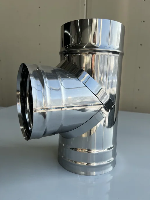 Гостсталь Тройник для дымохода <90 d100-0.5мм, вариант, фото 2