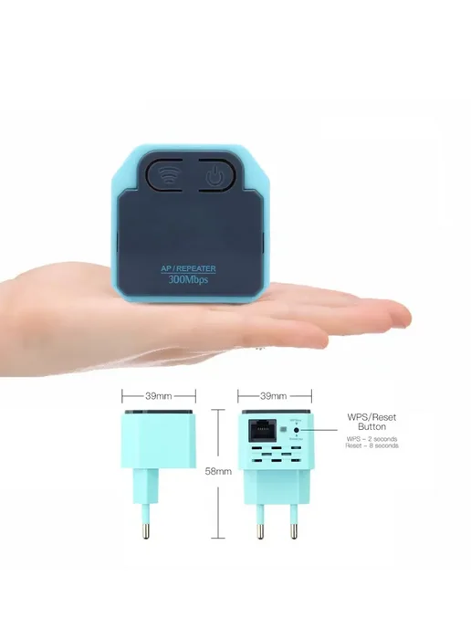 Синий усилитель интернет-сигнала Wi-Fi, синий, фото 2