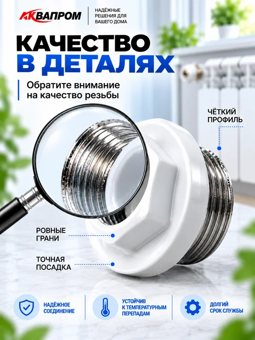 Аквапром Монтажный комплект для радиатора 3 4 дюйма, белый, фото 3