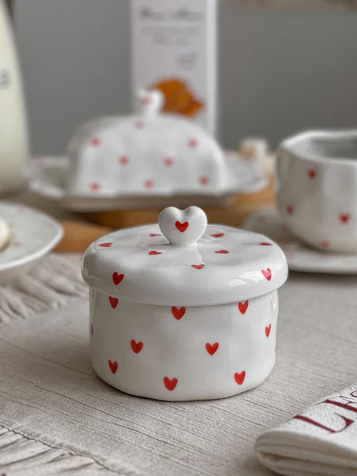 Perex Сахарница с крышкой керамическая, белый
