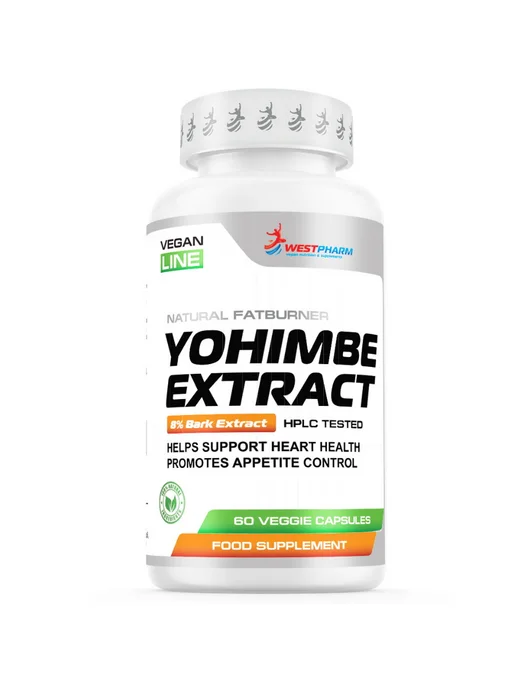 Westpharm Vegan line Yohimbe 8%, 60 капсул, 150 мл, фото 2