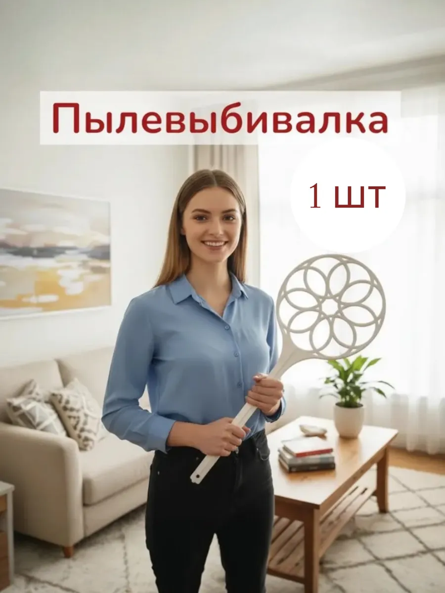 Пылевыбивалка для ковров "Ромашка" 1 шт