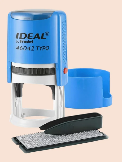 IDEAL by Trodat Печать самонаборная TYPO IDEAL 46042 DB R1,5 - 1,5 круга, голубой, фото 2
