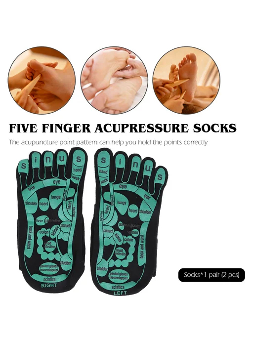 Теплые носки для массажа Five Fingers, многоразовые, дышащие, вариант, фото 7