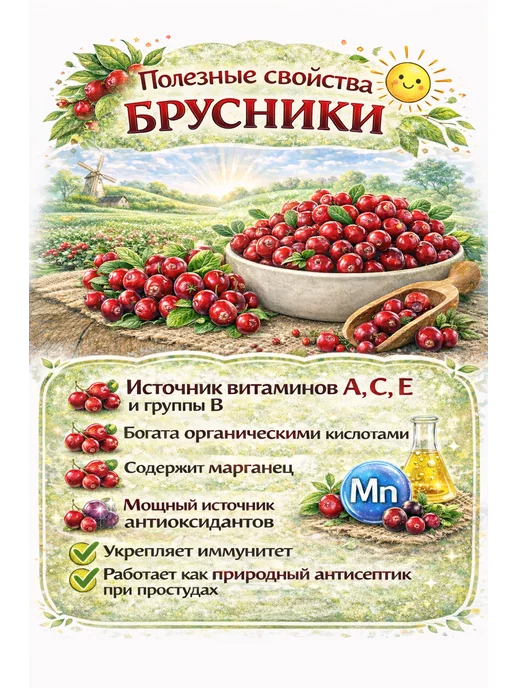 Брусника сублимированная молотая, 100 г, 100 г, фото 2