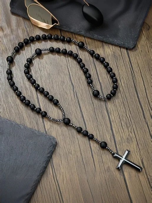 Bohoholife Четки мужские православные в машину с крестом, черный, фото 4