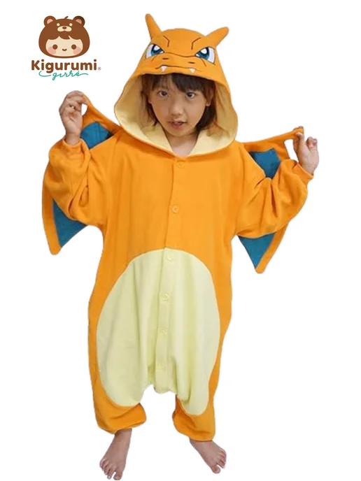 KigiRu Кигуруми покемон дракон для детей с капюшоном костюм, коричневый