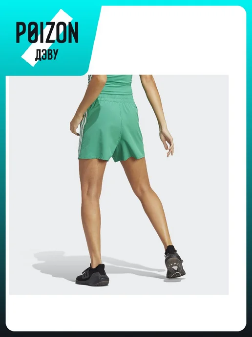adidas Зеленые Женские Повседневные Шорты, зеленый, фото 4