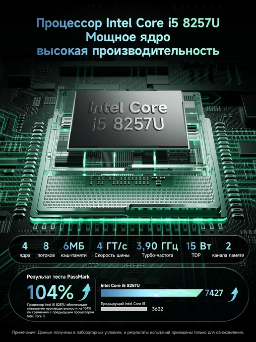 BMAX Мини ПК B6 Turbo Intel i5 8257U 16 ГБ ОЗУ и 512 ГБ SSD Windo…, 16 ГБ, 512 ГБ, фото 5