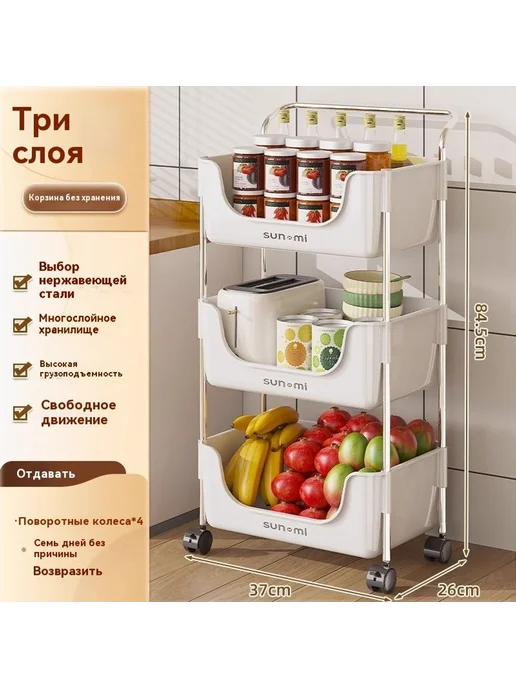 Подставка для хранения 3 слоя, 3