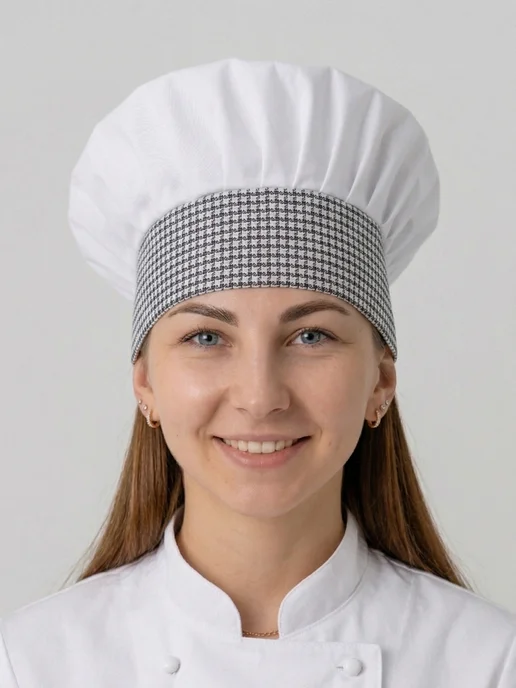 Колпак поварской на фиксаторе, черный, фото 3