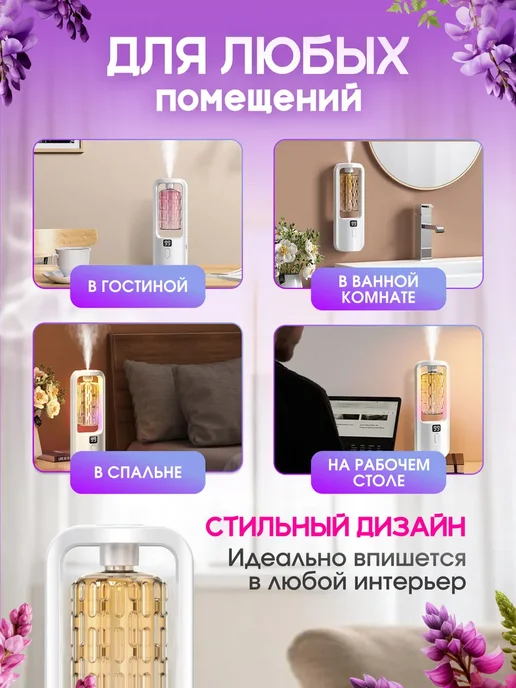 Освежитель воздуха автоматический для дома, аромадиффузор, белый, фото 2