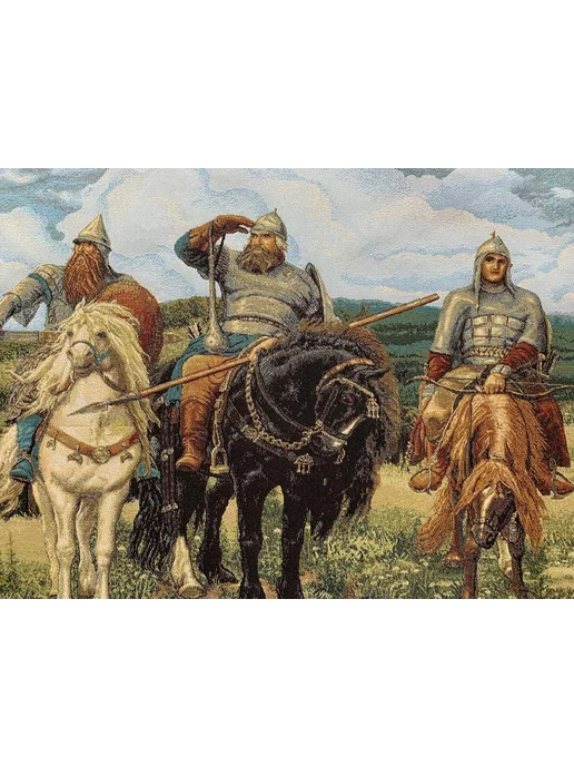 Гобеленыч Панно гобеленовое"Три богатыря" В. М. Васнецов 100х70 см, 100x70 см, фото 2