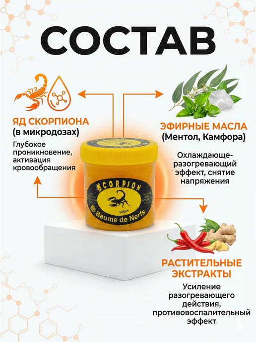 Мазь с ядом скорпиона для суставов 30мл, 30 мл, фото 2