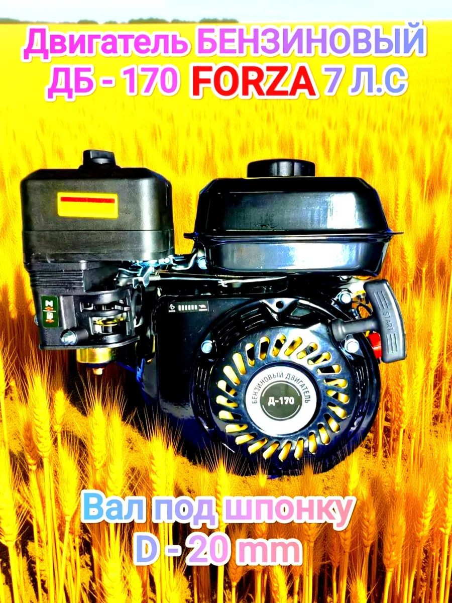 Двигатель ДБ 170F 7 Л.С для мотоблока