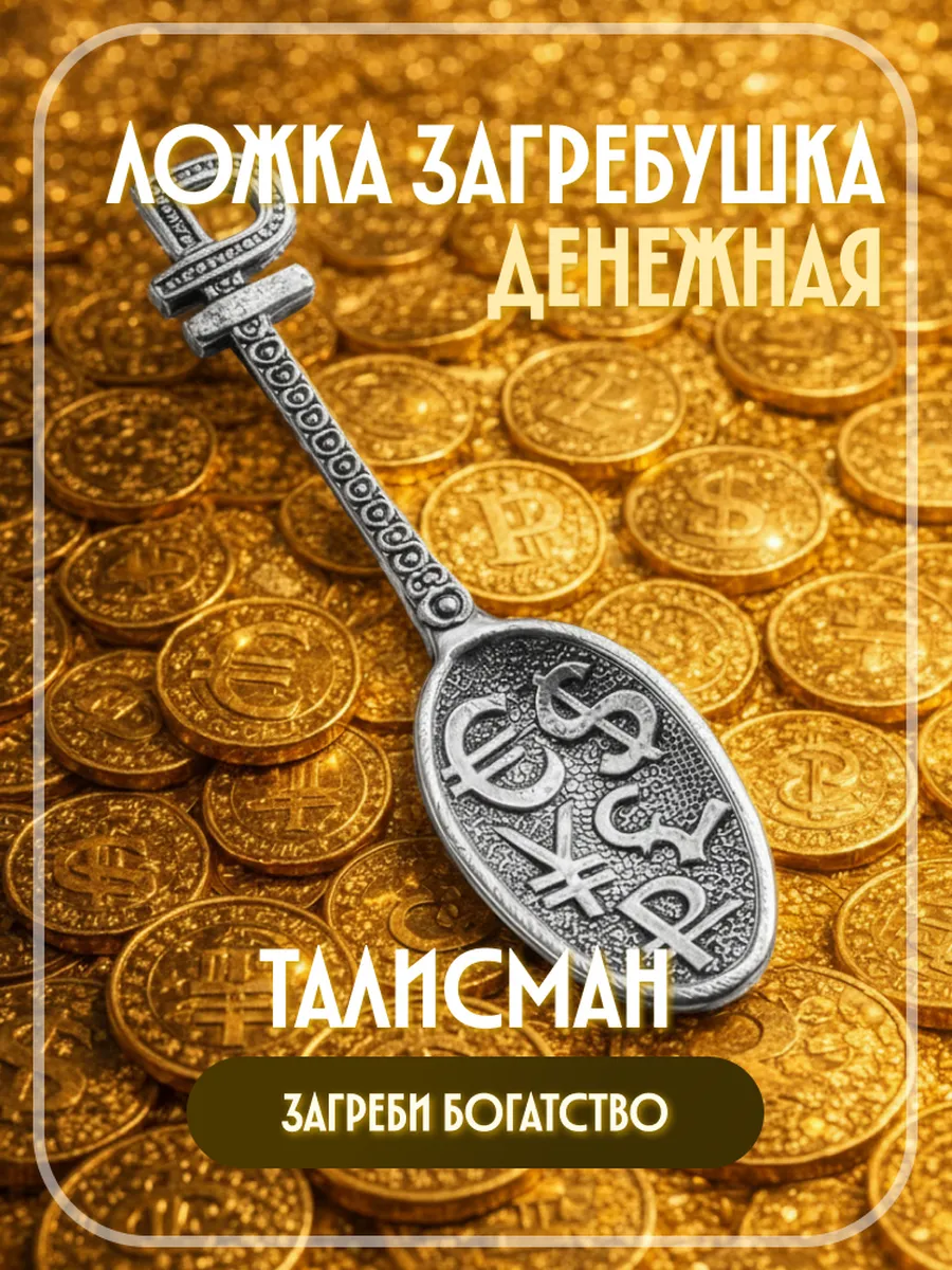 Ложка загребушка кошельковая оберег талисман на богатство