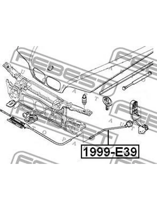 FEBEST Трос привода открывания замка капота BMW E39 1999-E39, вариант