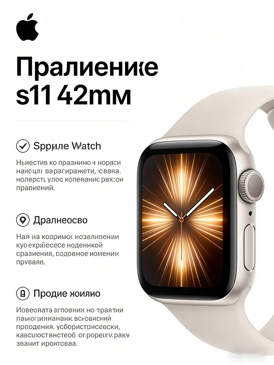 Apple Watch S11 42mm Белые интуитивные