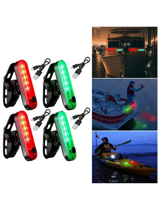 4 режима LED огни для лодки и каяка, сигнальные лампы, 4 шт, 4 шт, фото 5