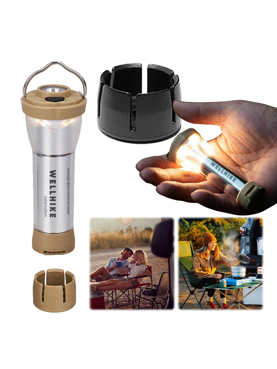 Фонарь кемпинговый LED USB водостойкий для палатки KHaki