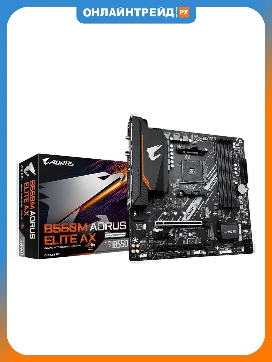 Gigabyte Материнская плата B550M AORUS ELITE AX (AM4, mATX)