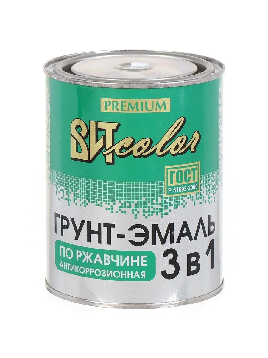 Грунт-эмаль по ржавчине 3в1 алкидная светло-голубая 0.8 кг