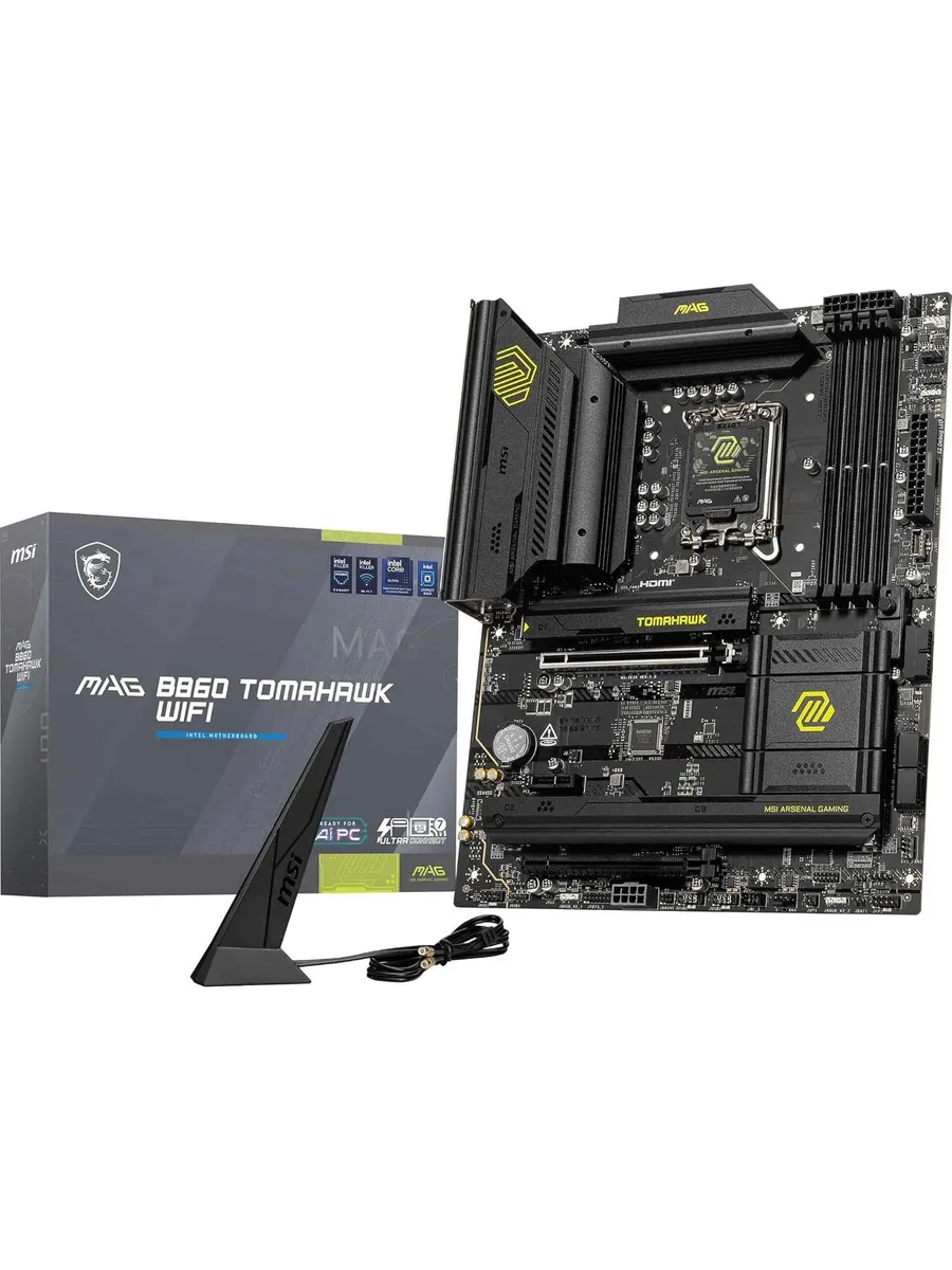 Материнская плата MAG B860 TOMAHAWK Wi-Fi, LGA1851 MSI 858491649 купить за 25 415 ₽ в интернет‑магазине Wildberries