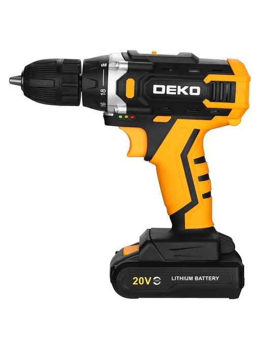 DEKO Шуруповерт аккумуляторный Banger 20V ONE +, 20В, 1х1.5Ач, 1x1.5, фото 2